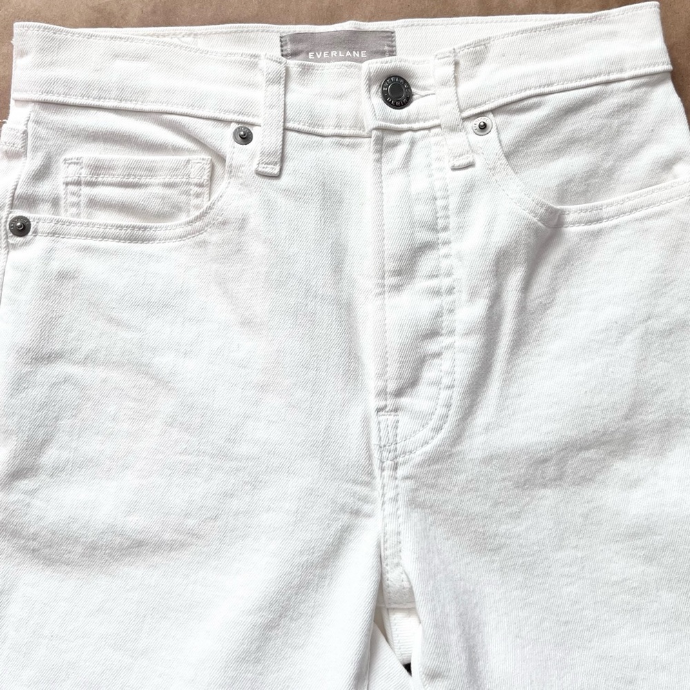 Everlane The High Rise Skinny Jeans WHT SZ 25 Preppy Ankle Summer Vacay Classic - Picture 8 of 10
